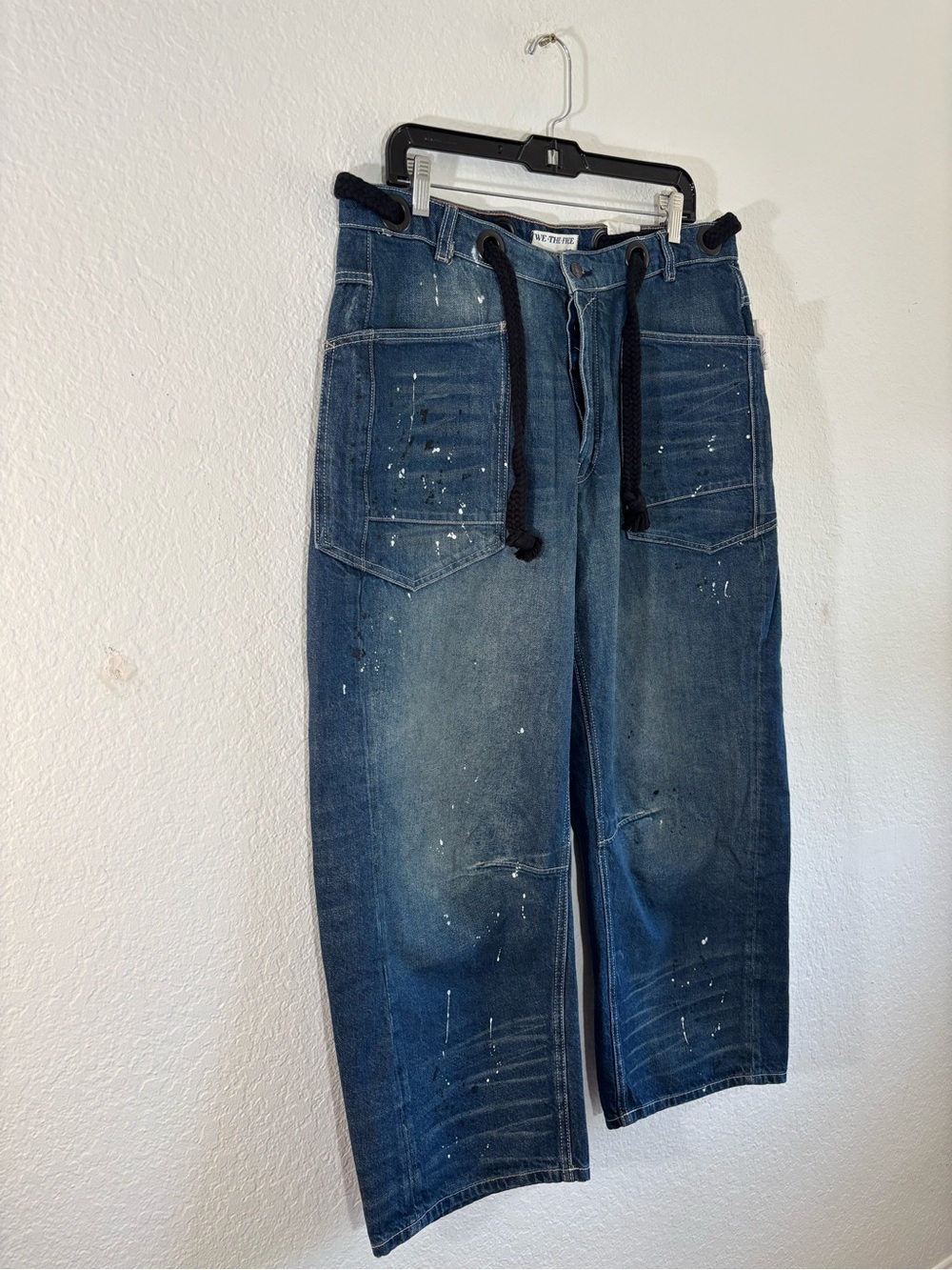 We The Free Moxie Pull-On Barrel Jeans Cerulean Skies 29 NWT Blue Faded Wash - Picture 5 of 16